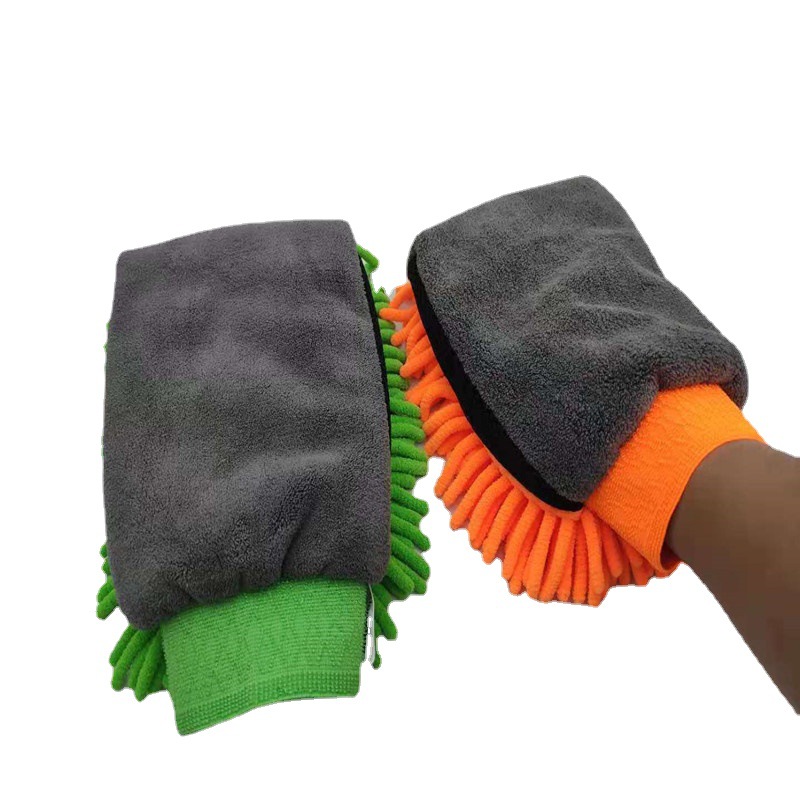 New car wash coral fleece chenille single-sided cleaning gloves housework dust removal bear paw car wash tools wholesale
