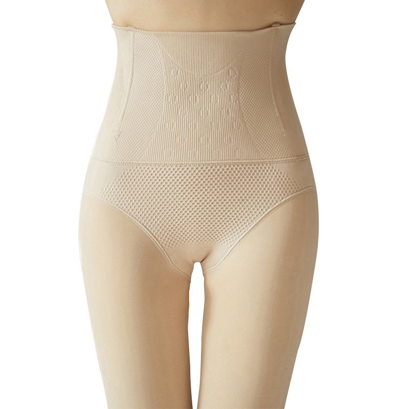 Fishbone Honeycomb Cartilage High Waist Abdominal Hip-lifting Leggings Women's Outer Wear Fleece-lined Thickened Autumn and Winter Warm One-piece Pants