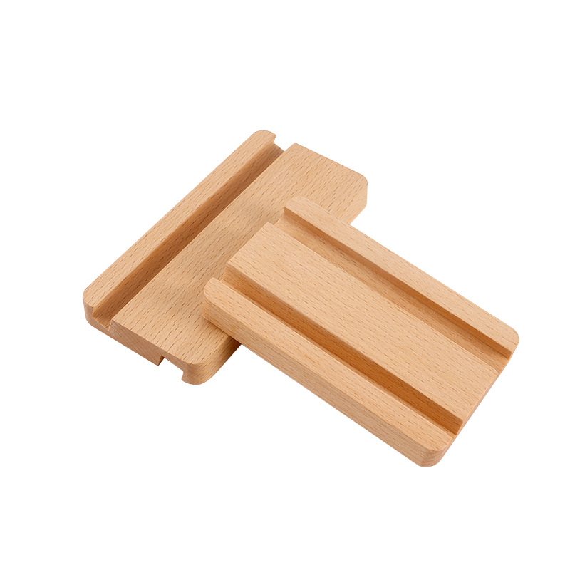 Solid Wood Tablet ipad Bracket Wooden Mobile Phone Base Lazy Desktop Display Stand Bracket Laser Color Printing LOGO