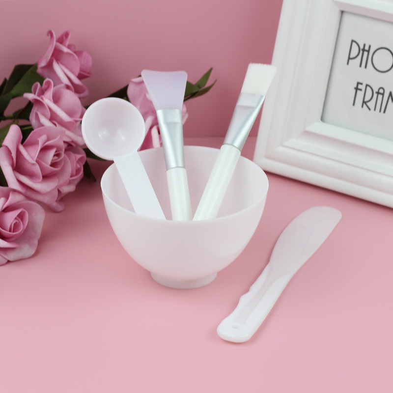 PP mask Bowl set soft film powder DIY spa film tool bowl stick silicone brush brush spoon simple