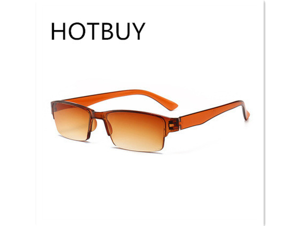 Factory direct supply new fashion reading glasses half frame ultra light resin sheet two-color reading glasses wholesale spot 915