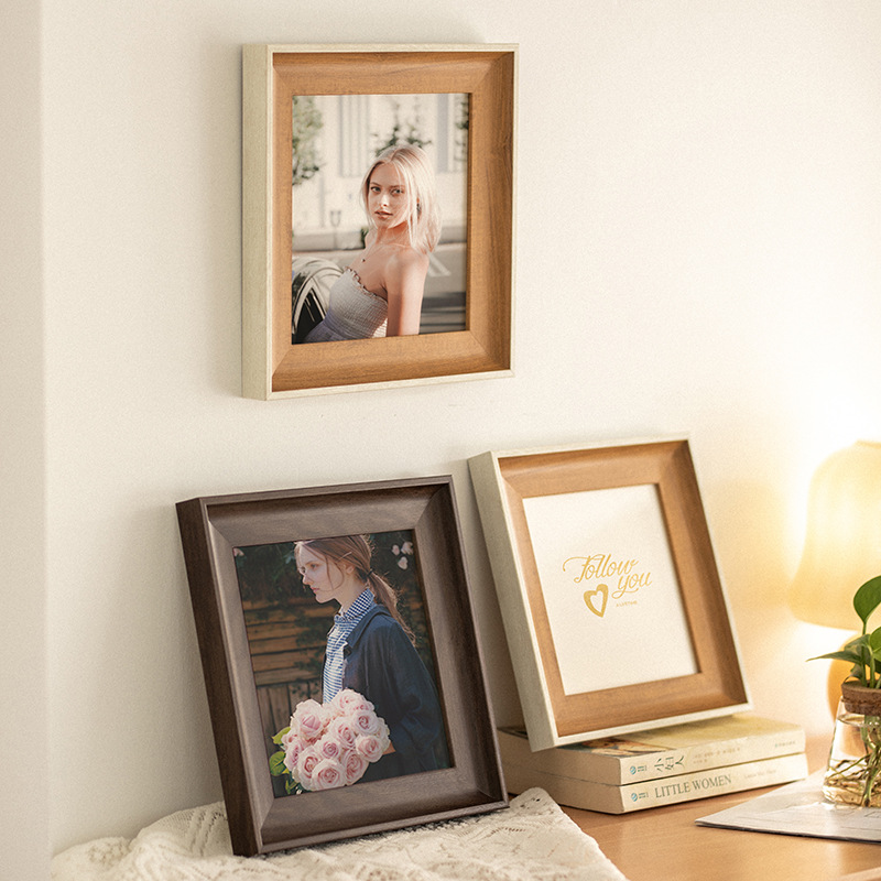 New American retro photo frame table wholesale square 6 inch 7 inch 8 inch 10 inch A4 Art Photo Wall frame