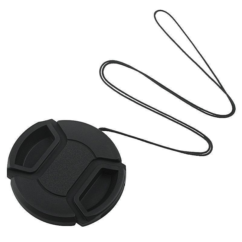 Lens cover 49/52/58/62/67/72/77/82mm filter cover pinch lens cover with anti-lost rope