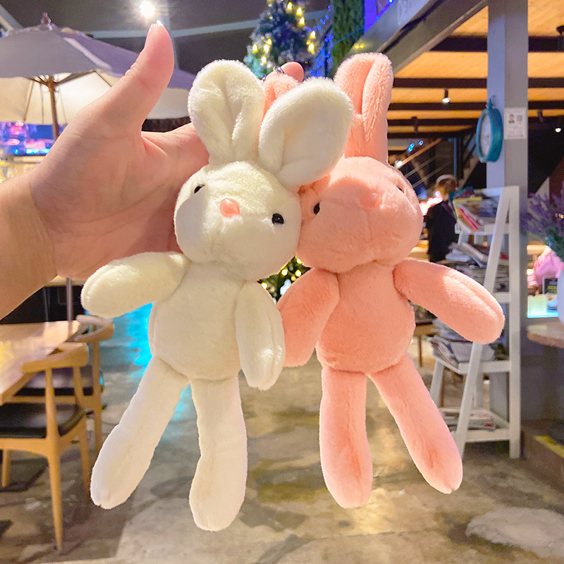 Cute Rabbit Plush Bag Pendant Couple Doll Key Chain Cartoon Doll Bag Pendant Keychain