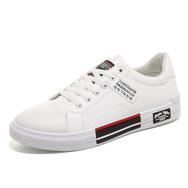 2022 spring new men's low-top white shoes leather shoes board shoes fashion trendy student shoes men's shoes TikTok fast hand