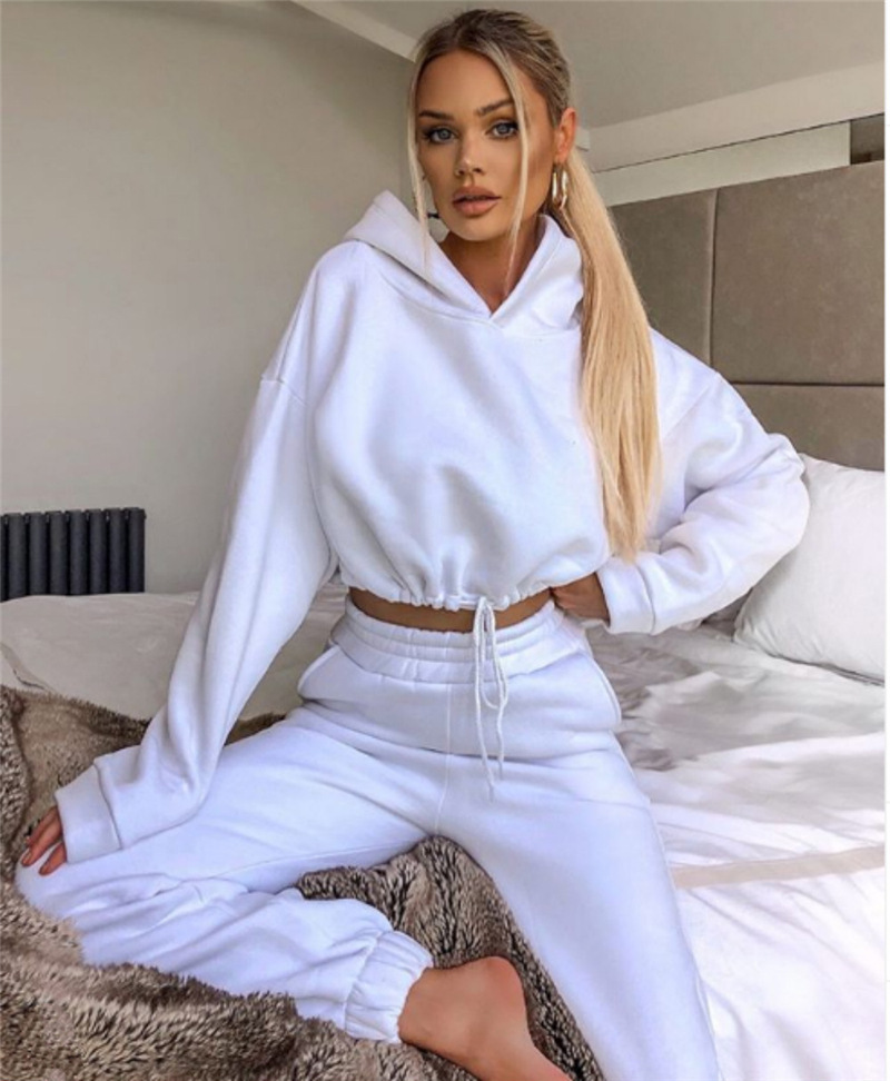 2022 Amazon ebay Spring and Autumn New European and American Foreign Trade Fashion Long Sleeve Sports Leisure Sweatshirt Set Two-Piece Set