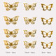 Hollow Butterfly L Gold