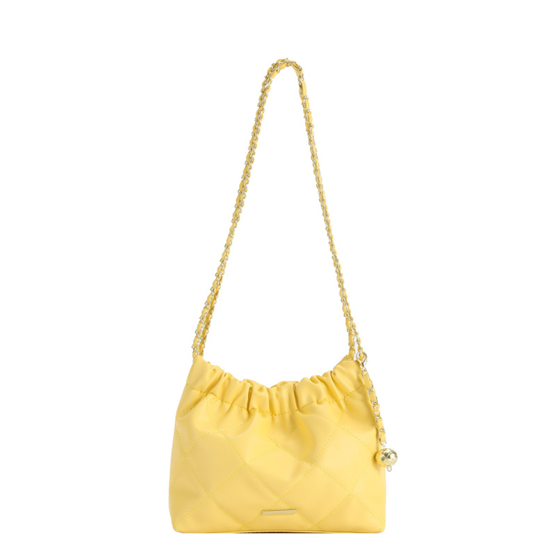 Popular bag women's bag 2023 Summer new fashion casual rhombus shoulder bag commuter solid color chain messenger bag