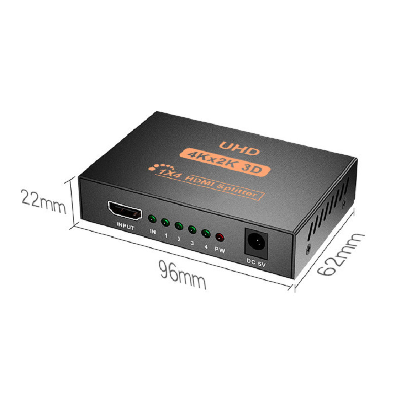 Factory video distributor one in four out 4K HD hdmi splitter 1 point 4 out hdmi distributor one in two