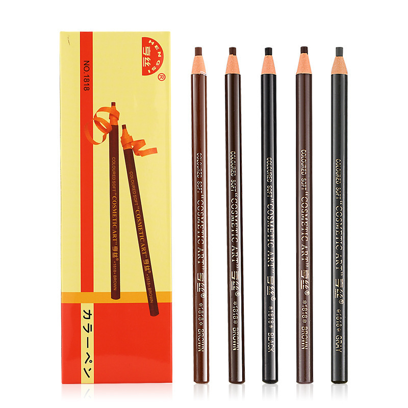 Heng silk 1818 pull eyebrow pencil tear waterproof sweat-proof makeup pen brush eyebrow makeup beauty makeup wholesale ultra-fine head