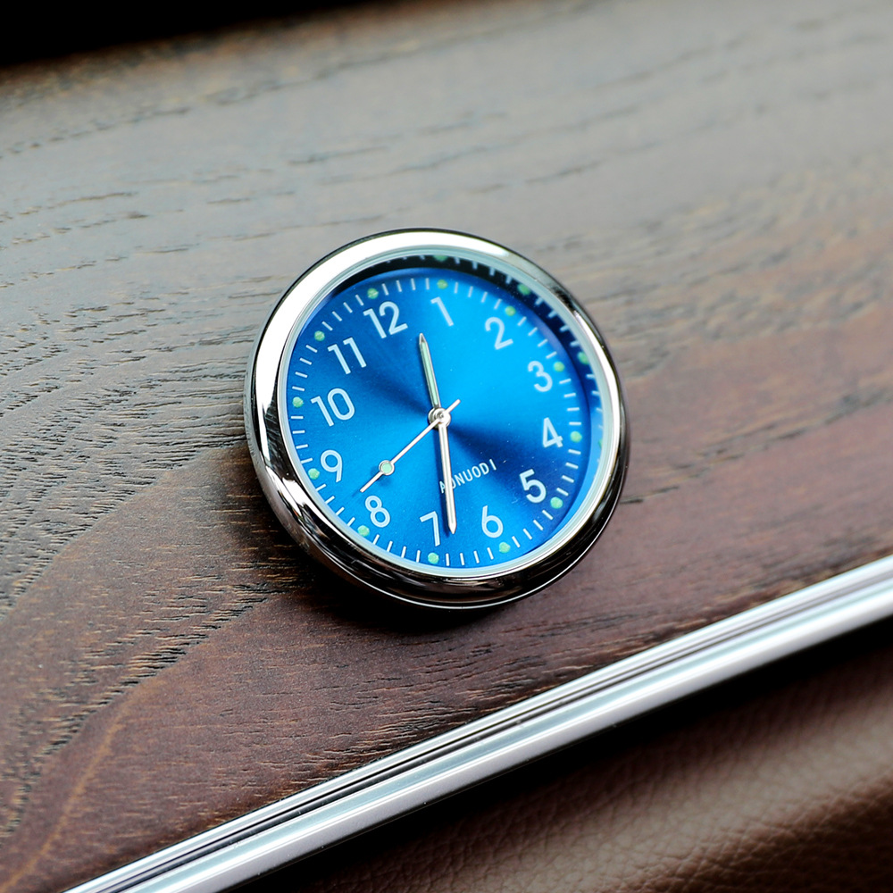 Spot car watch any one-button start diameter 4cm electronic quartz clock creative car meter