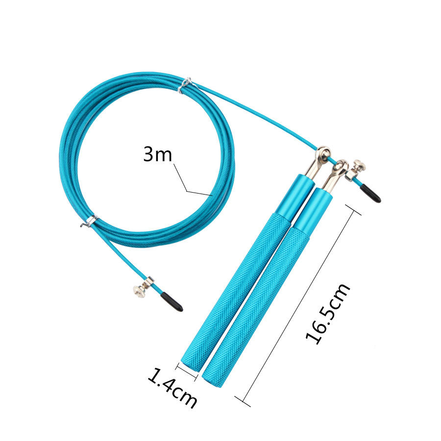Aluminum alloy steel wire rope skipping thin handle universal bearing racing adult fitness sports laser LOGO wholesale delivery