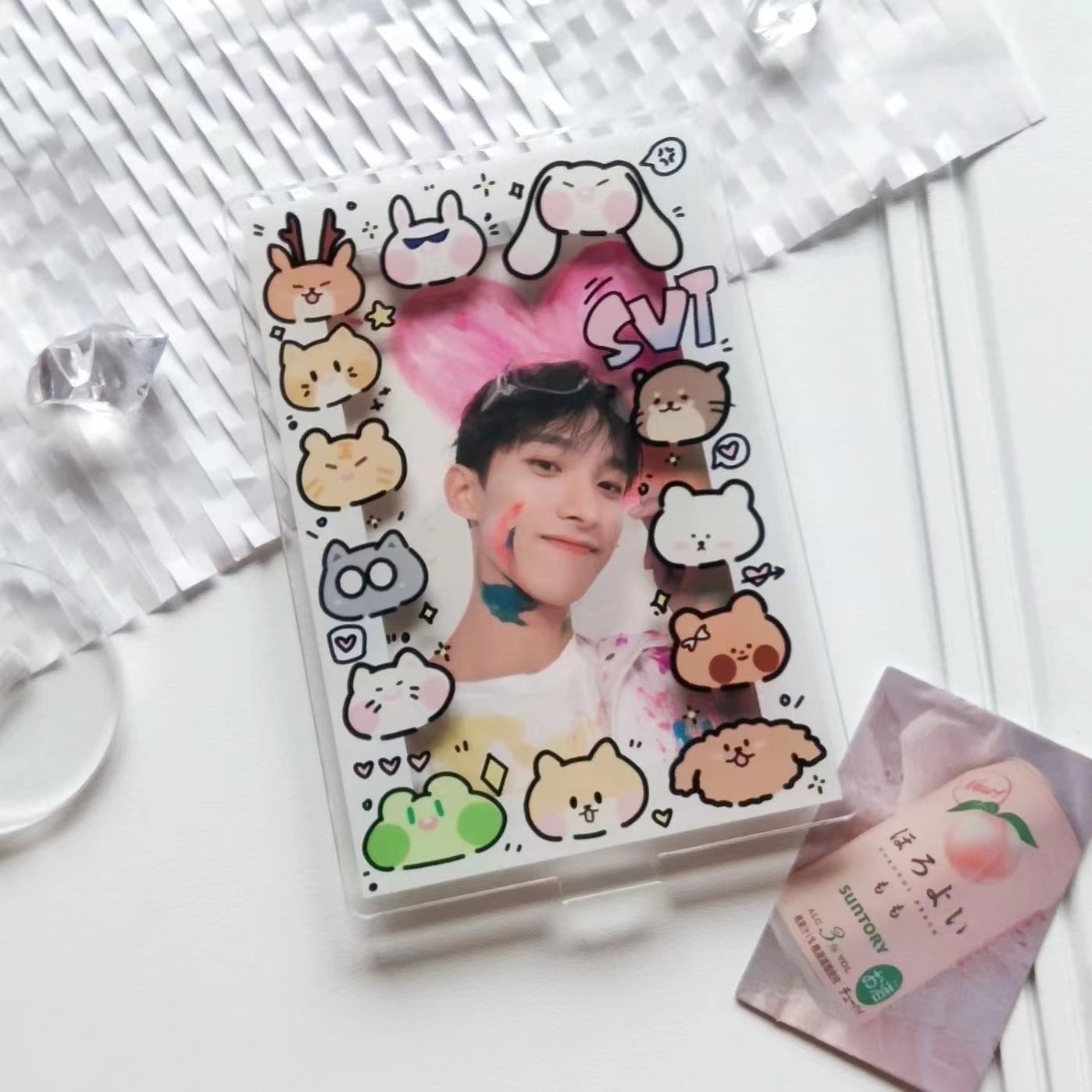 SEVENTEEN card holder ins photo frame disassembly Music 3-inch photo desktop display acrylic decoration customization