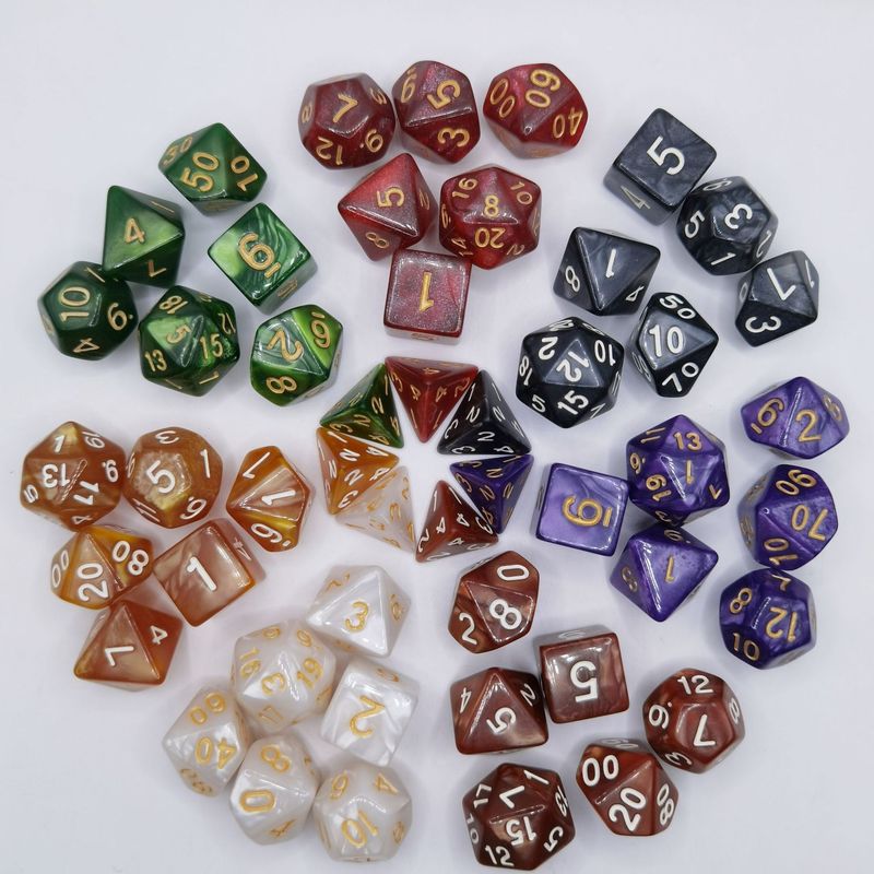 現物真珠紋多面サイコロセットテーブル遊走団七粒セット数字サイコロセットゲームサイコロセット|undefined