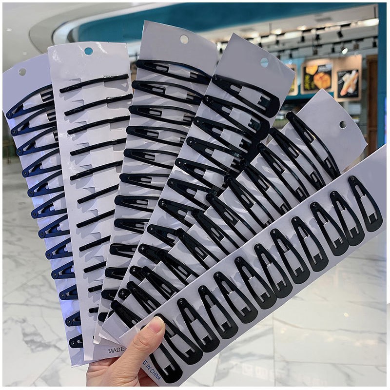 Hairpin top clip black word clip bangs clip South Korea small clip headdress adult hairpin BB clip side clip female simple