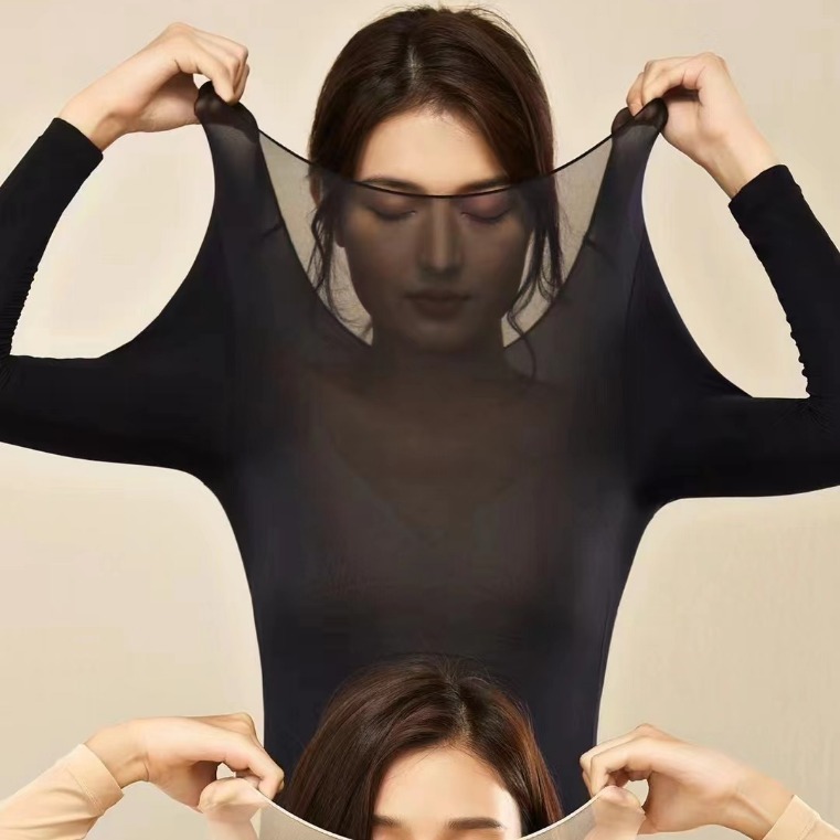 TikTok Explosions Upgraded Mask Coat Invisible Ultra-thin Silk Slide Hyaluronic Acid Base Suit Pants Extra