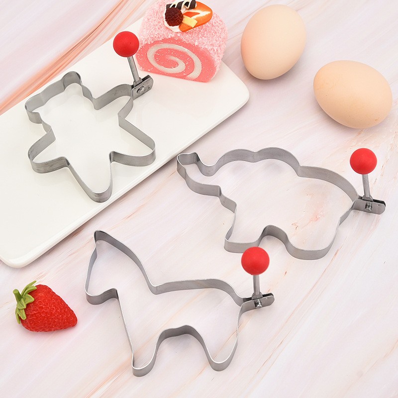 Factory direct spot wholesale creative fried egg mold multi-size thick stainless steel fried egg ring omelette