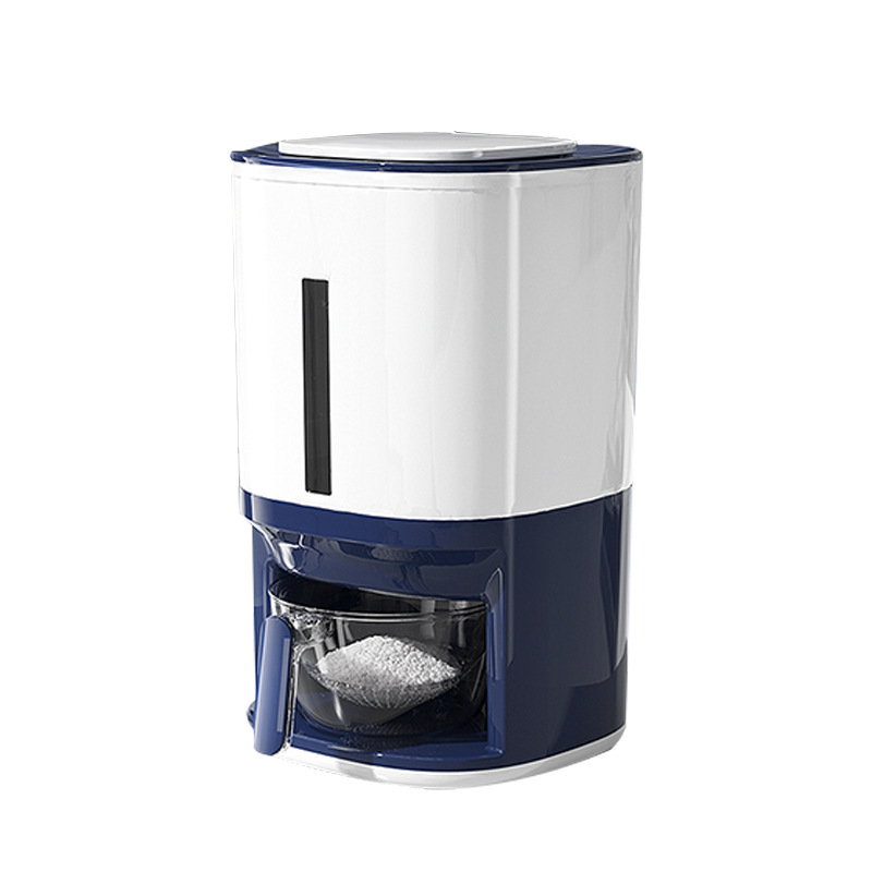 Household press metering rice barrel 10kg rice miscellaneous grain barrel sealed barrel insect-proof moisture-proof kitchen automatic rice barrel