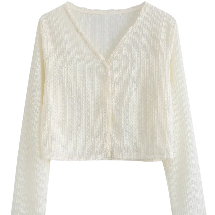 French sun protection clothing cardigan women's outer wear thin autumn and summer strap dress shawl blouse small waistcoat