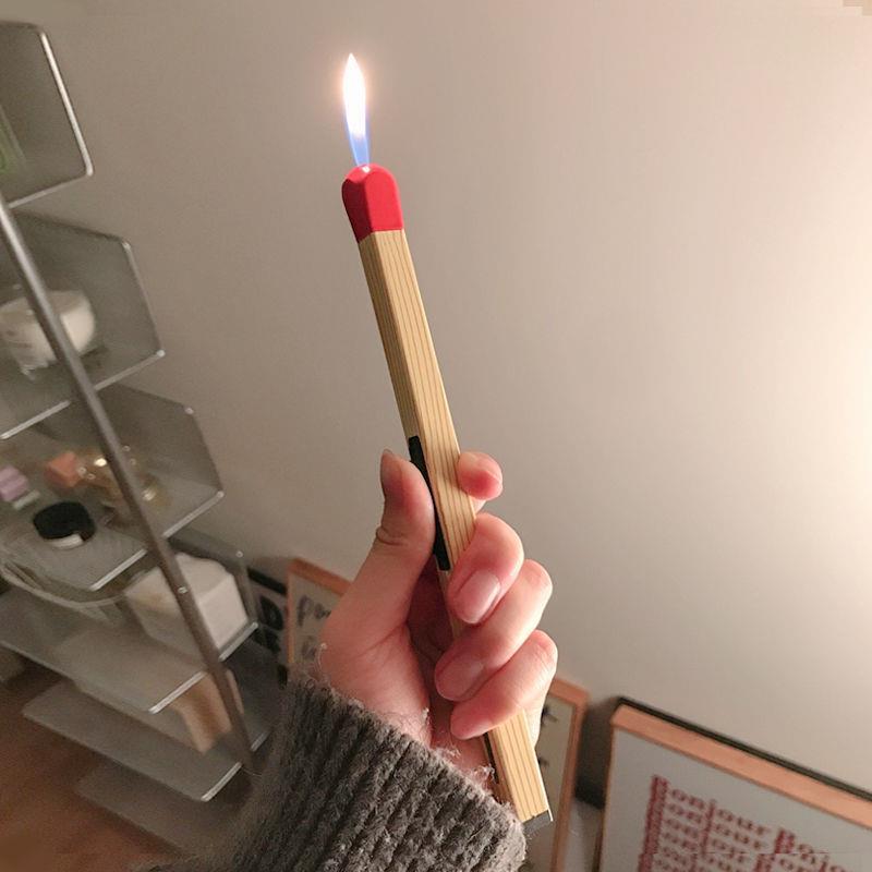 Little Red Book Shake Tone Christmas Inflatable Oversized Matchstick Lighter Aromatherapy Lighter Long Handle for Boyfriend
