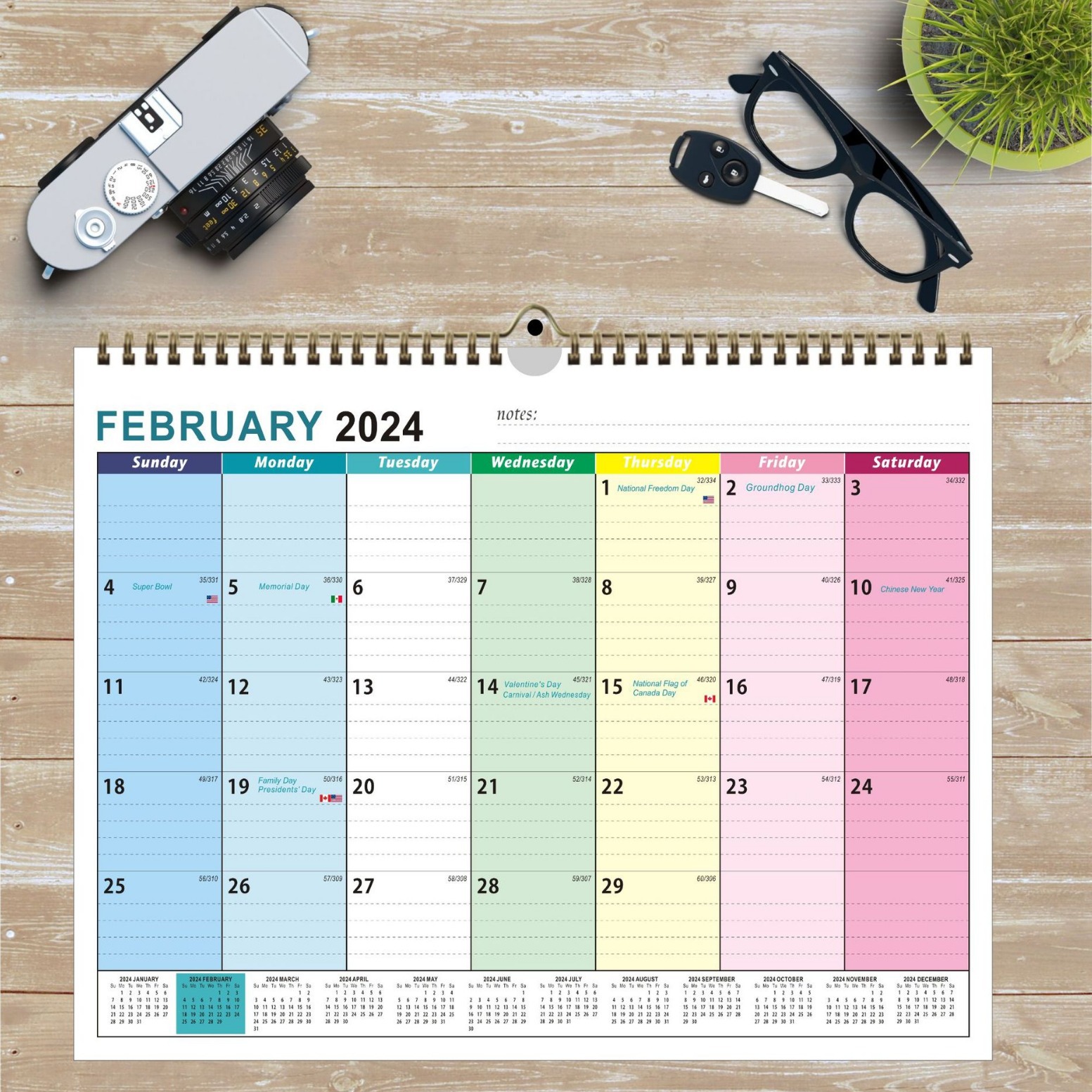 2026 English version of cross-border for Europe and the United States simple wall calendar calendar calendar calendar wall calendar wholesale manufacturers