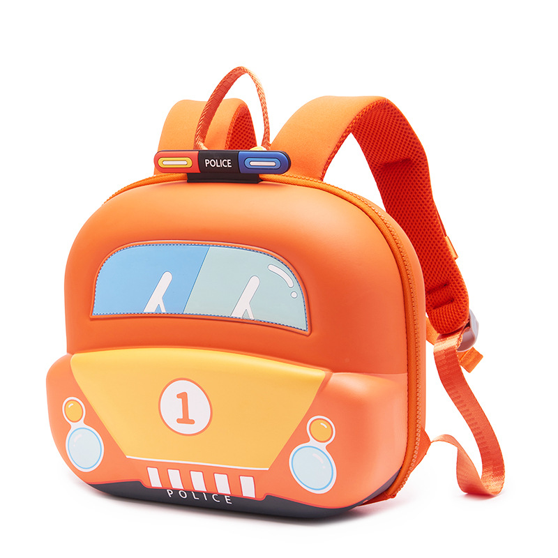 Three Ducklings Kindergarten Schoolbag Boys Baby Backpack Boys' Three-dimensional Car Lightweight Cute Cartoon Backpack