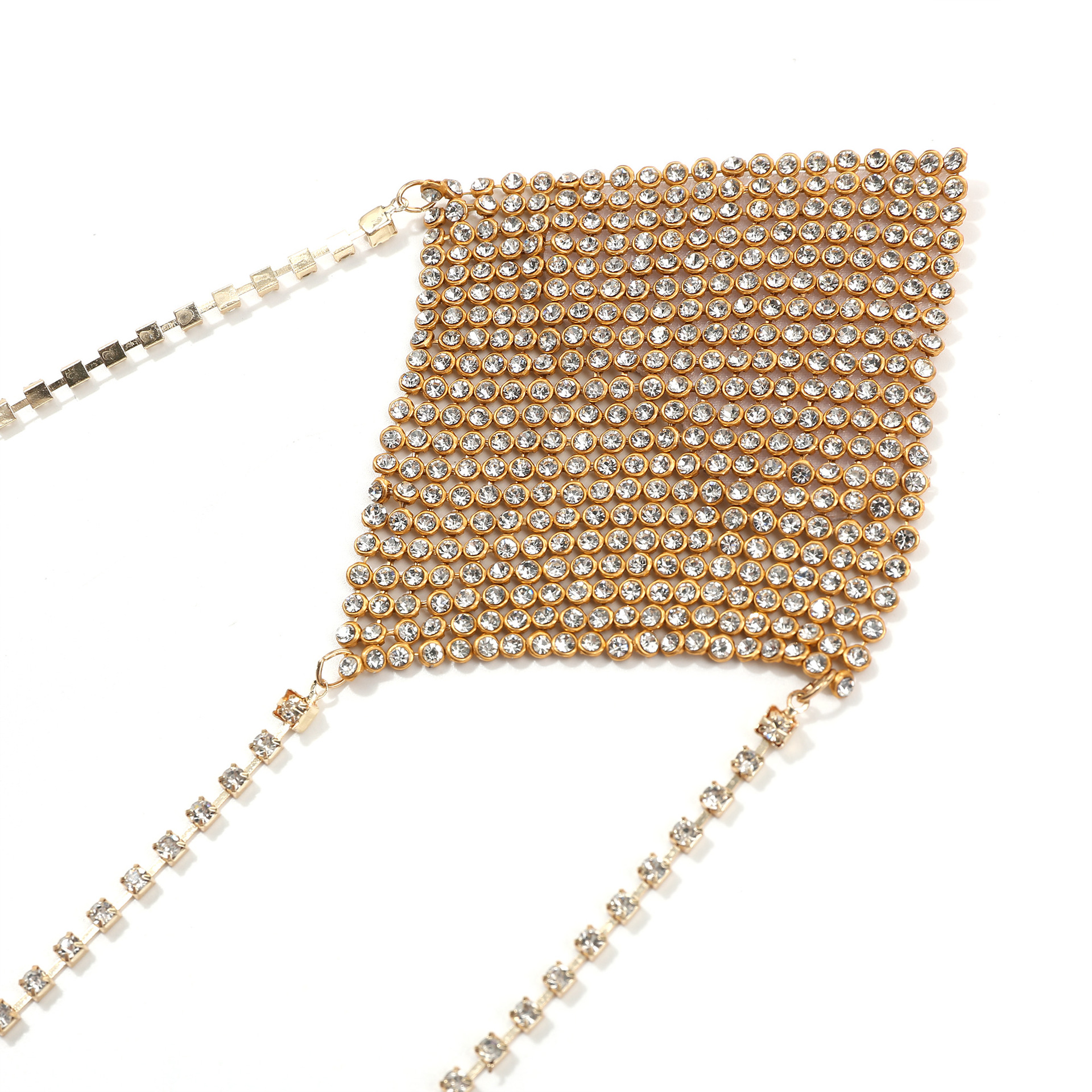 New Women's Rhinestone Chest Sticker European and American All-match Body Chain Chest Chain Sexy Chest Nipple Cover Chain