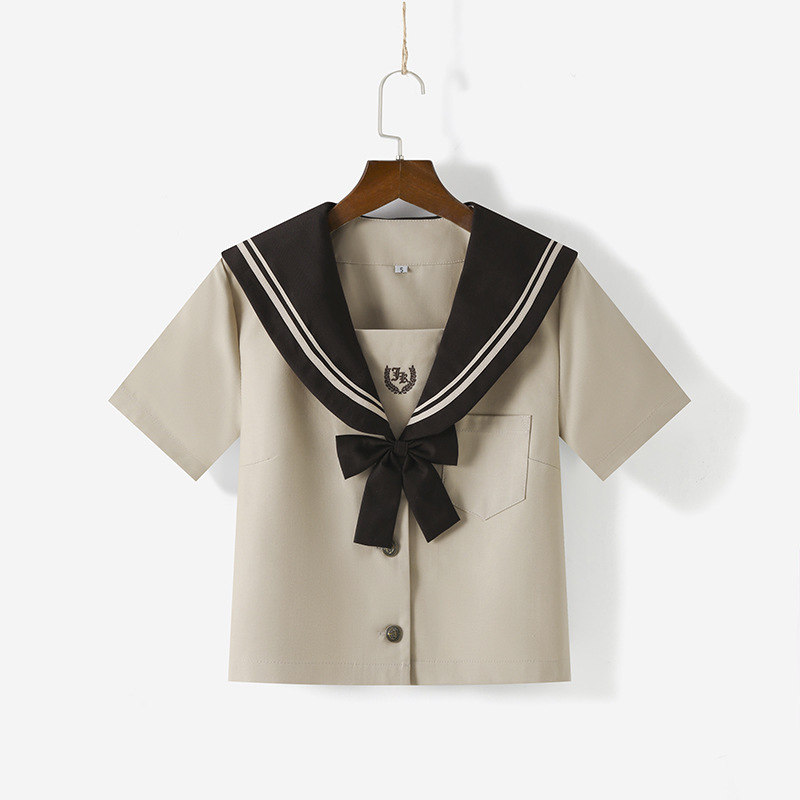 Factory supply Japanese milk tea sailor suit academic style Spring and Autumn long sleeve jk uniform school uniform set