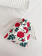 Drawstring pocket-Red Rose