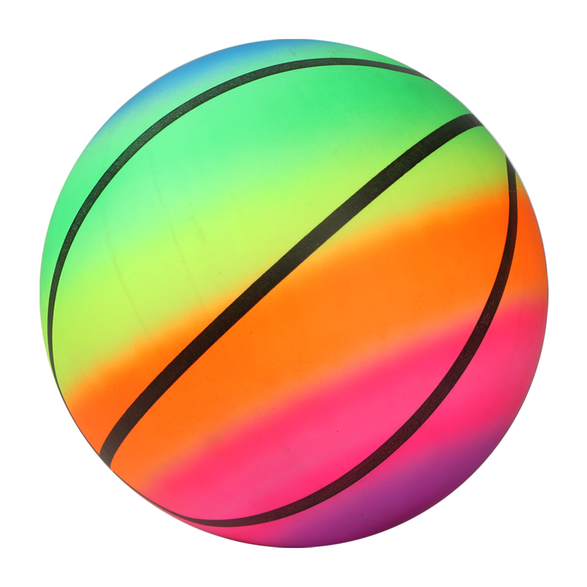 Cross Border Rainbow Ball 9 Inch Printed Football Basketball Rainbow Ball Set Inflatable Toy Ball Children Inflatable Ball Toy