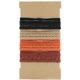 Long card 4 color flat braid 16 pack