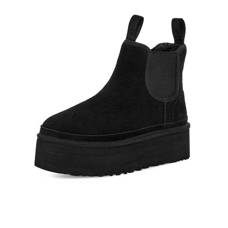 Thick-soled Microfiber Leather Snow Boots Women's 2022 New Explosions Cotton Shoes Fleece-lined Thickened Women's Cold-proof Warm Snow Boots