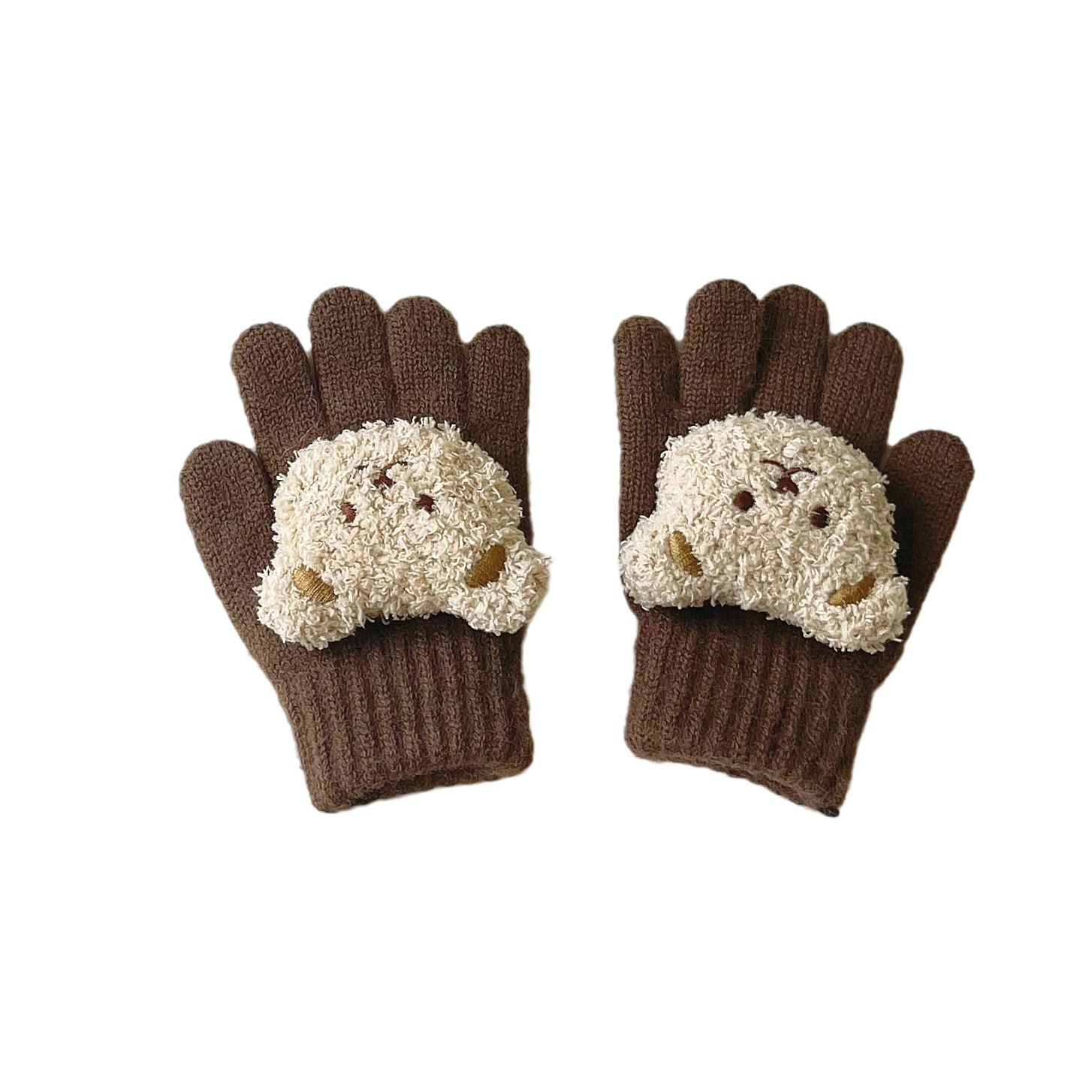 Qiu Nan children's gloves winter 2023 new Korean style ins fashion bear cartoon warm baby gloves wholesale