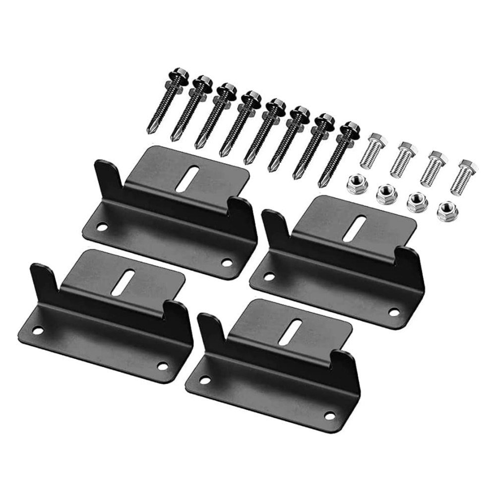 Solar panel aluminum Z bracket 4-piece set black spray roof solar panel installation support