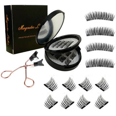 Magnet eyelash with clip set 16 pieces of magnetic eyelash 24P-3 half eye double magnetic magnet set cross border