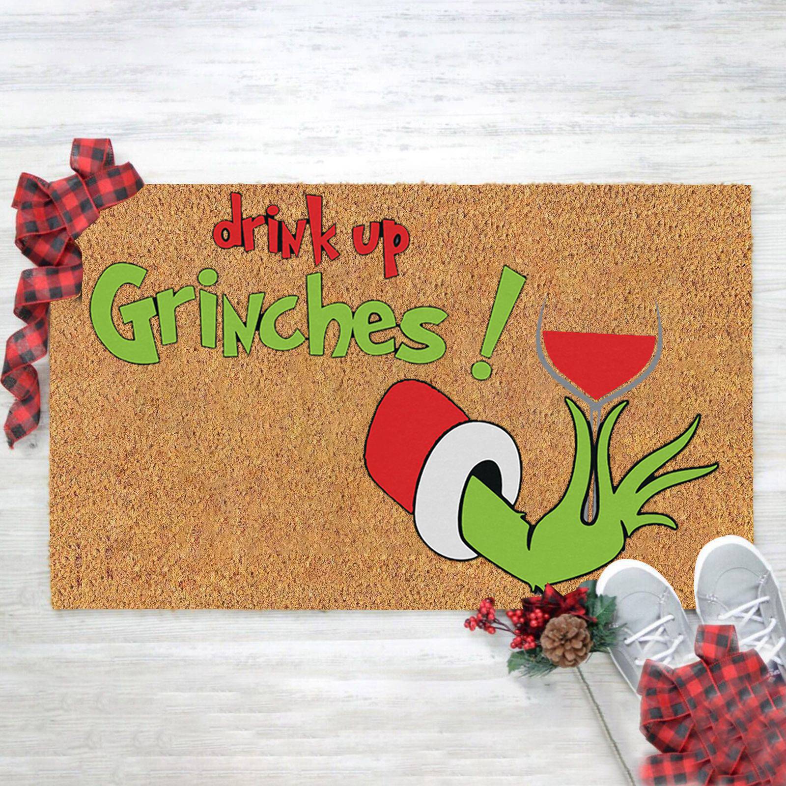 Bathroom foot mat cartoon Greenwich series Christmas entrance floor mat home entrance welcome floor mat_voghion.com