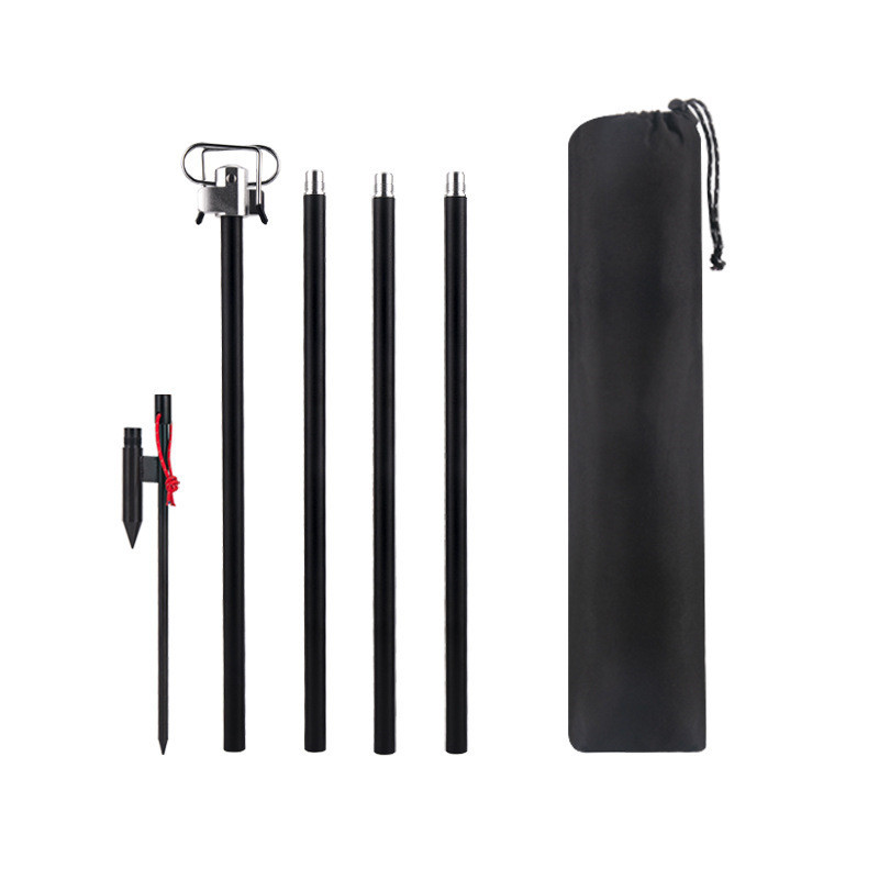 Lamp holder aluminum alloy camping outdoor equipment supplies bold storage light bracket double head lamp hook horse lamp pole