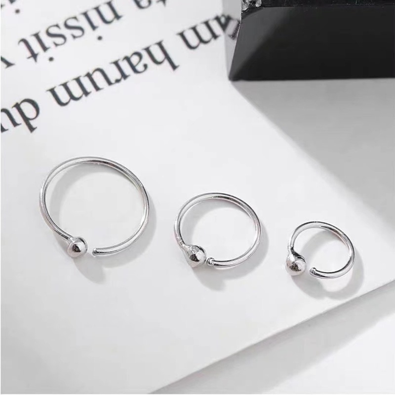 Ins銀色の輪のイヤリングの女性の小さい円の金は耳の穴の耳の輪の銀の耳のピアスの耳の骨の釘を養って耳のフックの耳の骨の輪を養います。|undefined