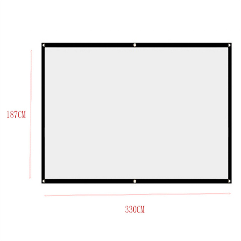 Simple portable polyester soft screen polyester projector outdoor film projection screen 100 120 150 inch