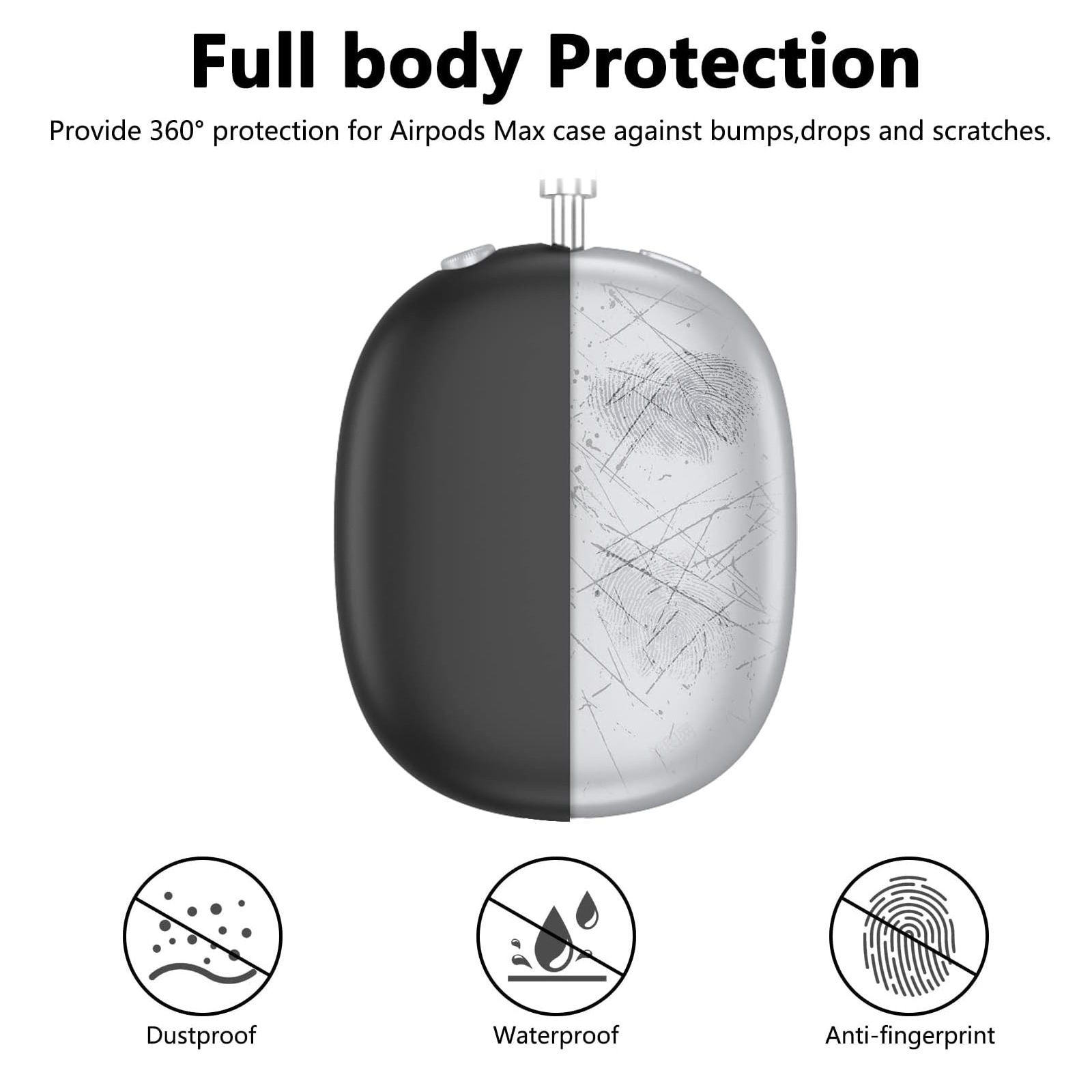 for airpodsmax earphone case tpu transparent case apple earphone protective case airpodsmax protective case