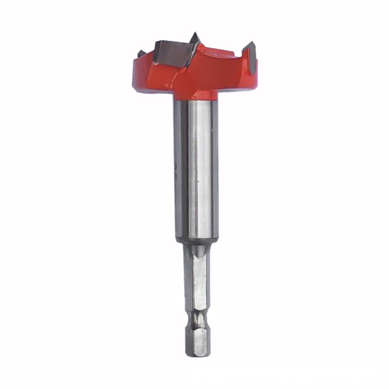 Electric wrench adapter lengthened thread woodworking hole opener 6.35mm handle multifunctional round hole drill bit