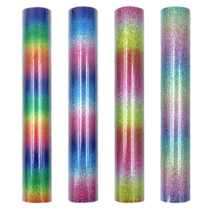 Glitter fluorescent magic color iridescent glitter glitter lettering film HTVl clothing gradient thermal transfer lettering film