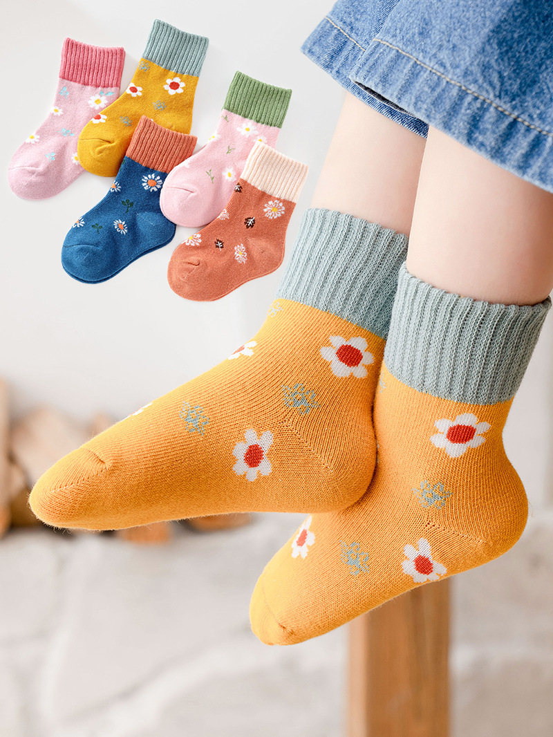 Autumn children's socks new class a children's autumn socks ins boys and girls baby cartoon children's socks baby autumn and winter