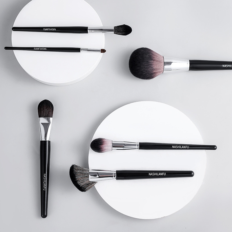Cangzhou Makeup Brush Wooden Handle Loose Brush High Gloss Brush Blush Brush Base Eye Shadow Brush Concealer Brush Animal Hair Single Brush