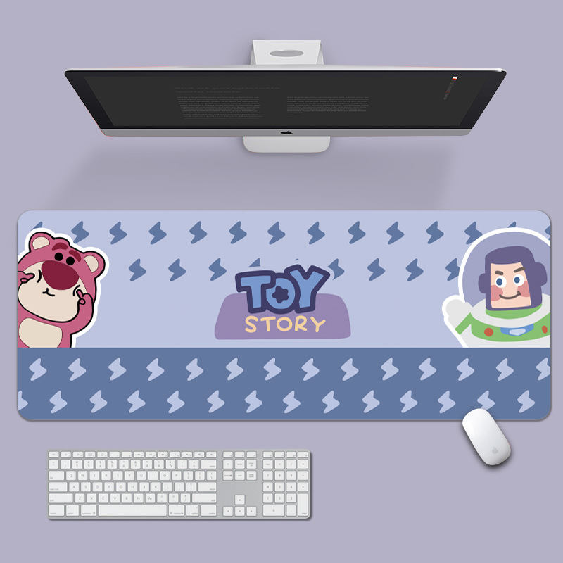 Cartoon Mouse Pad Creative Strawberry Bear Mouse Pad Oversized Mouse Pad Strawberry Bear Cute Large Girl Mind Learning