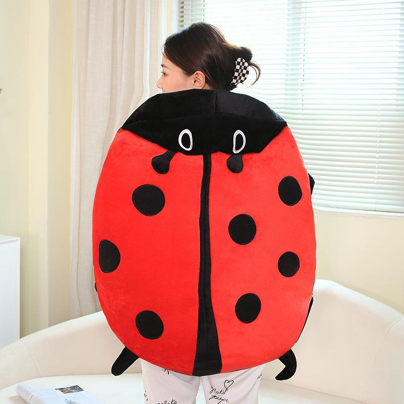 Shake Tone Internet Popular Same Style Beetle Clothes Pillow Ladybug Doll Doll Plush Toy Sofa Cushion Lazy Pillow