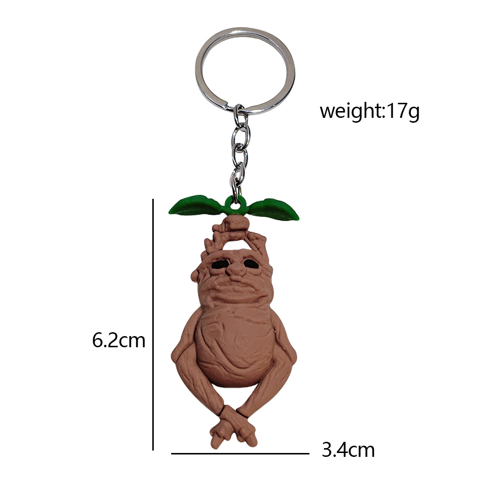 Cross-border new Mandela keychain Mandrake decoration pvc key chain Halloween car schoolbag pendant