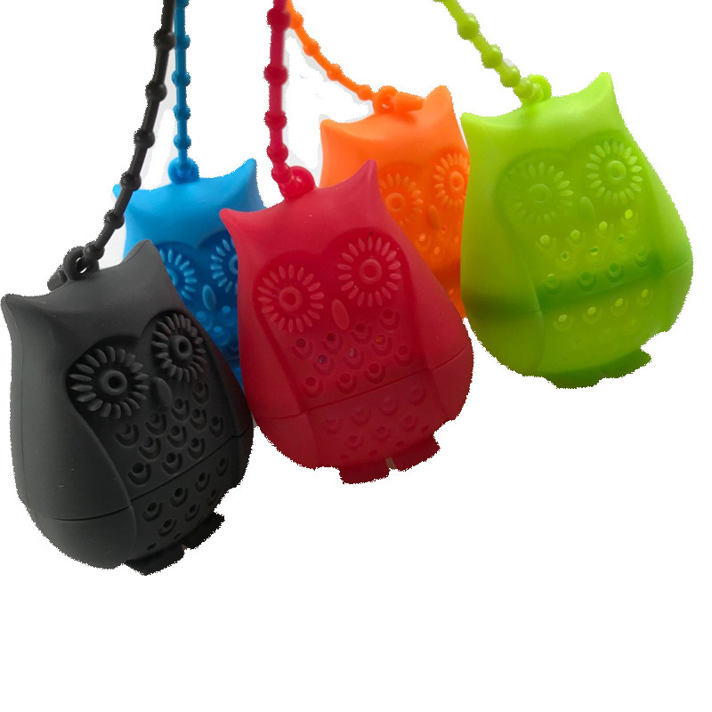 tea infuser silicone tea maker tea bag tea drain tea filter accessories owl silicone tea strainer