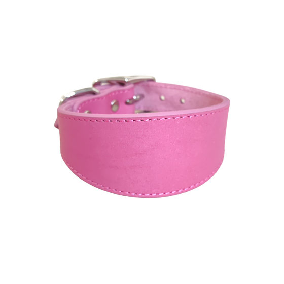 Full Grain Cowhide Widened Protective Fine Dog Leather Collar Pet Collar Dog Anti-Le Greyhound Leather Collar