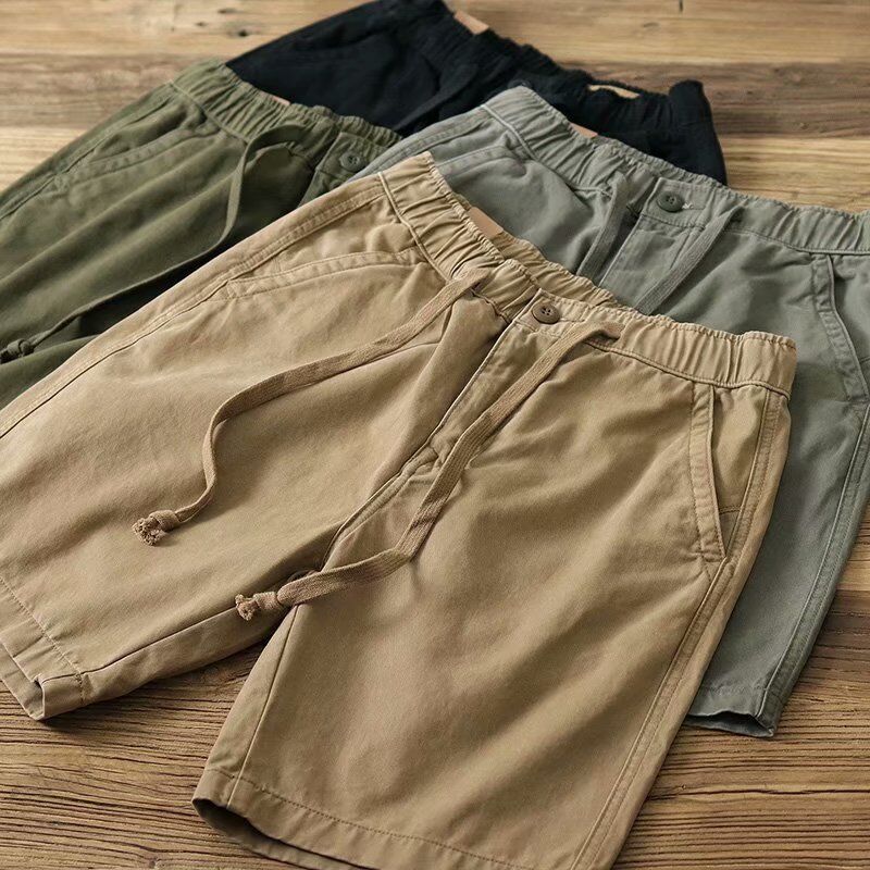 Tooling Shorts Men's Outer Wear Summer Japanese-style Trendy Yu Wenle Loose Casual Trendy Straight Mid-length Pants